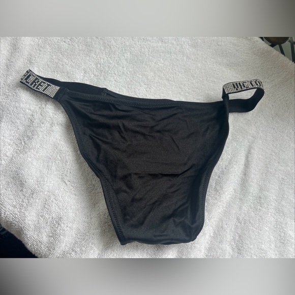 Victoria's Secret Black Bikini Bottom with Rhinestones - Picture 2 of 4
